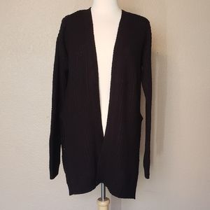 BLACK ⚫ POLLY & ESTHER KNIT OPEN CARDIGAN